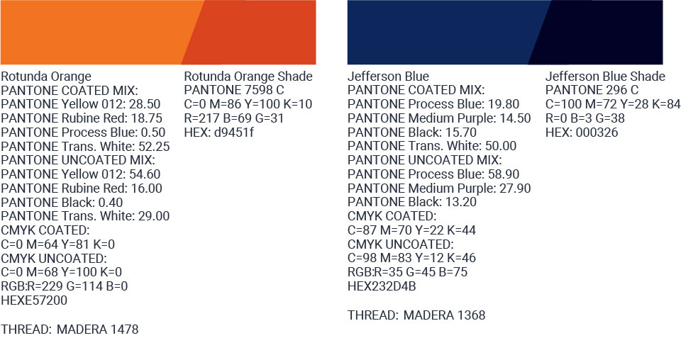 UVA Health Brand primary color palette guidelines