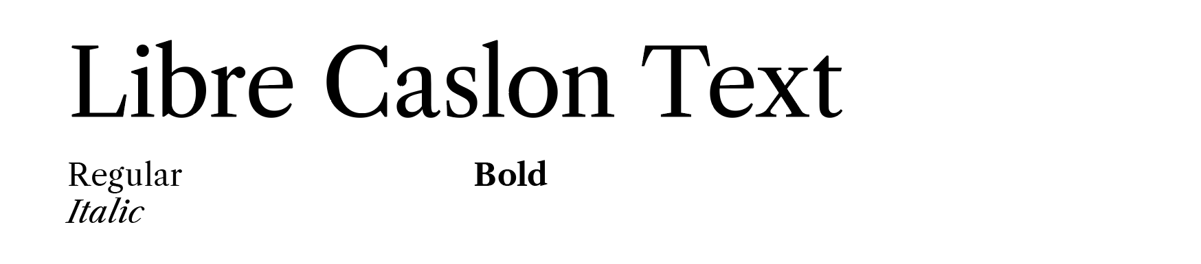 Libre Caslon font examples