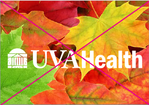 UVA Health logo overlayed on an image of leaves