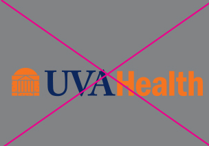 UVA Health logo overlayed on a dark gray background with poor contrast