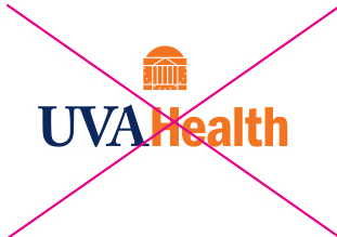UVA Health logo with the rotunda incorrectly placed