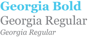 UVA Children's font guidelines - Georgia 