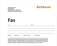 UVA Health Brand FAX Coversheet